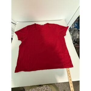 Dress barn Woman 22/24 red tee scoop neck